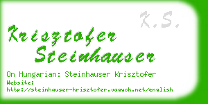 krisztofer steinhauser business card